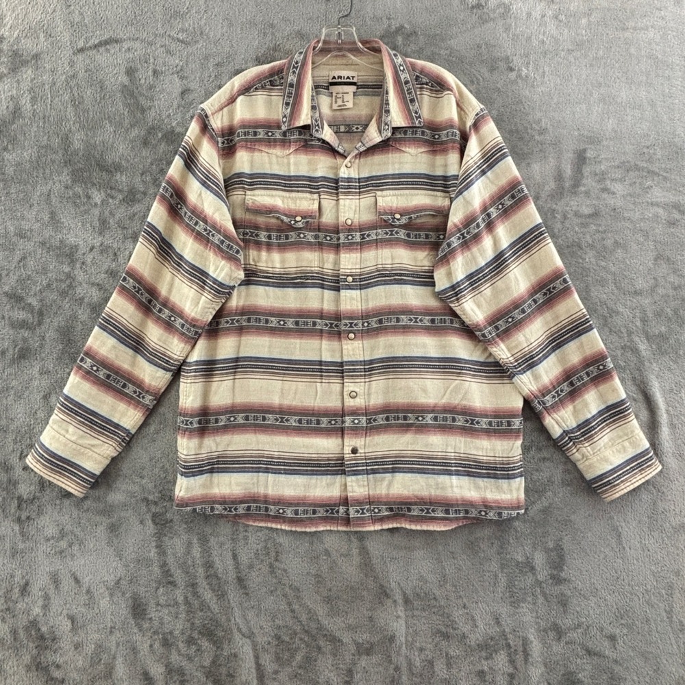 Ariat Huxley‎ Retro Fit Snap Westestern Shirt Mens XL Southwestern Aztec Stripe